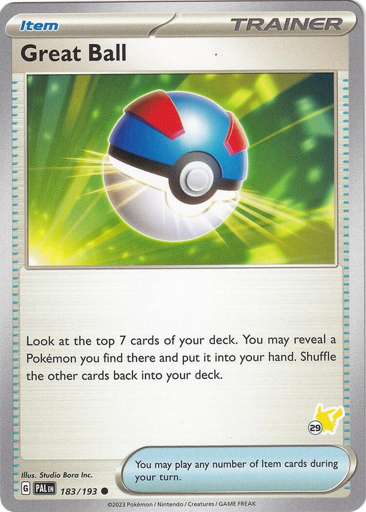 Image for Great Ball - Pikachu 29 (183/193) (Battle Academy 2024) - Pokemon