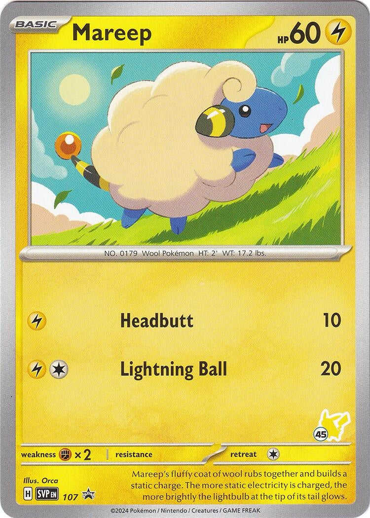 Image for Mareep - Pikachu 45 (107) (Battle Academy 2024) - Pokemon