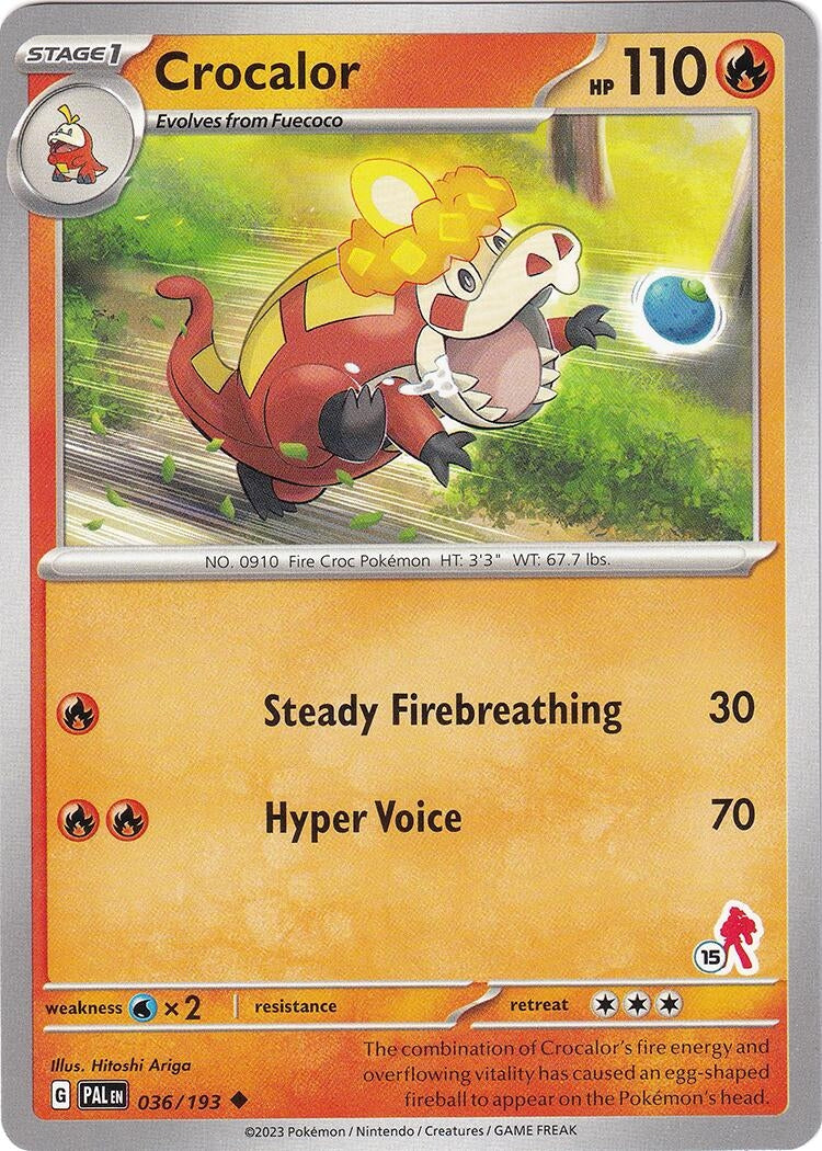 Image for Crocalor - Armarouge 15 (036/193) (Battle Academy 2024) - Pokemon