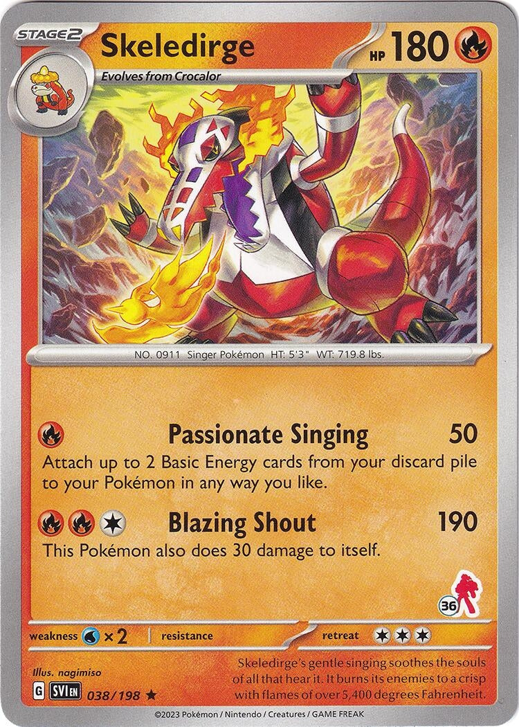 Image for Skeledirge - Armarouge 36 (038/198) (Battle Academy 2024) - Pokemon