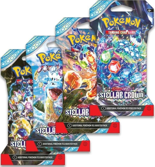 Image for Stellar Crown Sleeved Booster Pack Art Bundle [Set of 4] - Pokemon