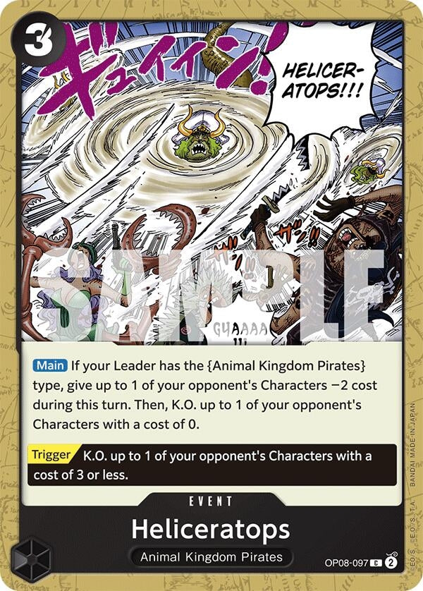 Image for Heliceratops (OP08-097) (Two Legends) - One Piece Card Game