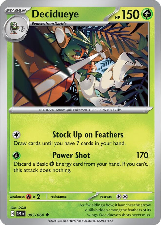 Image for Decidueye (005/064) (SV: Shrouded Fable) - Pokemon