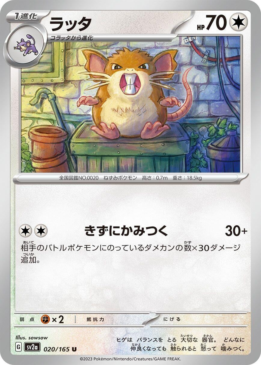 Raticate (020/165) (SV2a: Pokemon Card 151)