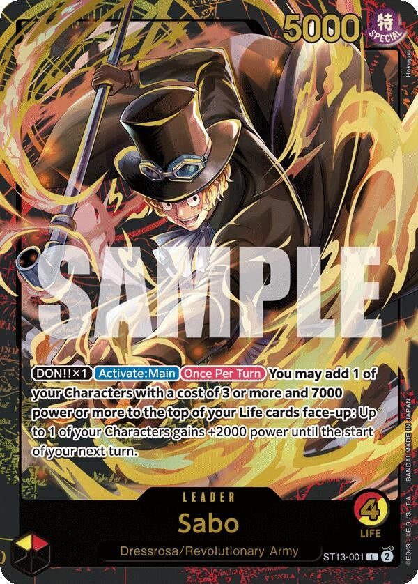 Image for Sabo (Premium Card Collection -Leader Collection-) (ST13-001) (One Piece Promotion Cards) - One Piece Card Game