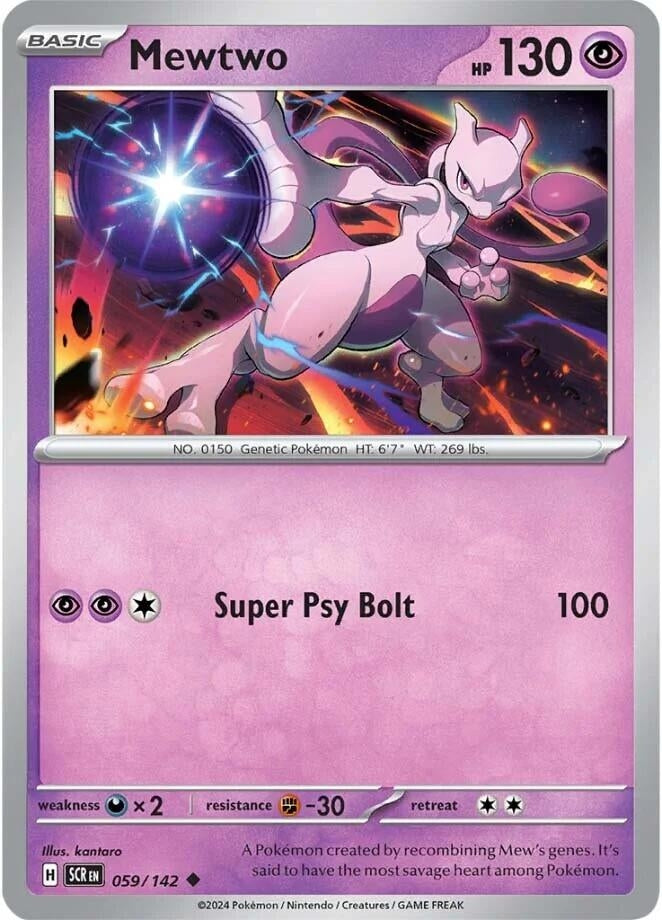 Image for Mewtwo (059/142) (SV07: Stellar Crown) - Pokemon