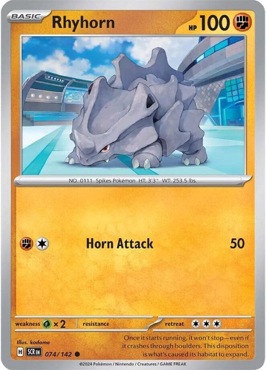 Image for Rhyhorn (074/142) (SV07: Stellar Crown) - Pokemon