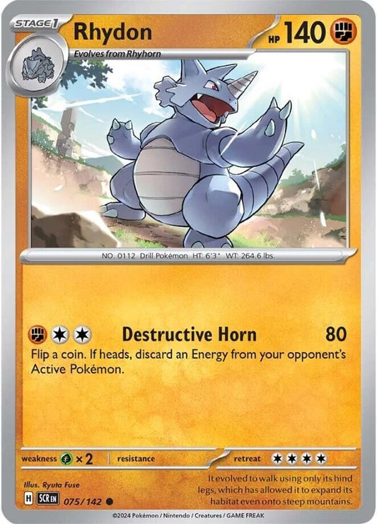 Image for Rhydon (075/142) (SV07: Stellar Crown) - Pokemon