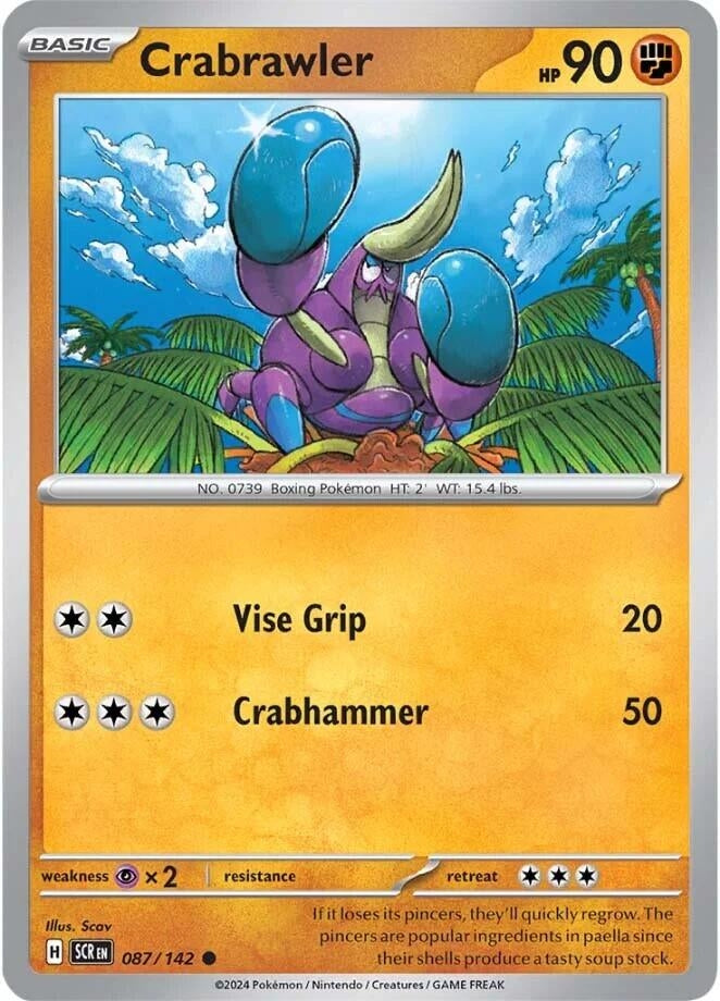 Image for Crabrawler (087/142) (SV07: Stellar Crown) - Pokemon
