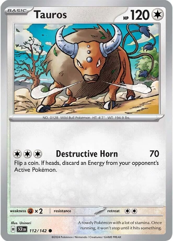 Image for Tauros (112/142) (SV07: Stellar Crown) - Pokemon