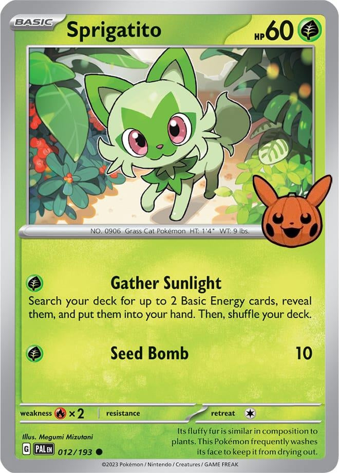 Image for Sprigatito (012/193) (Trick or Trade BOOster Bundle 2024) - Pokemon