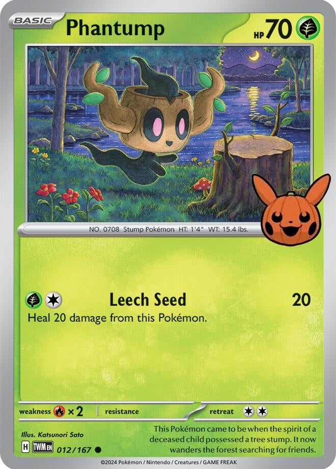 Image for Phantump (012/167) (Trick or Trade BOOster Bundle 2024) - Pokemon