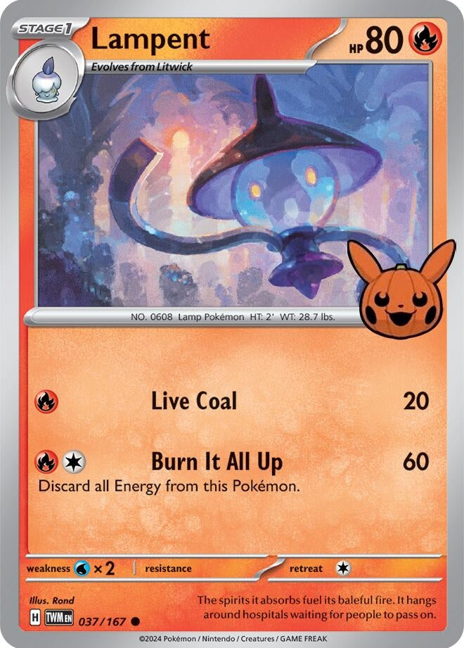 Image for Lampent (037/167) (Trick or Trade BOOster Bundle 2024) - Pokemon