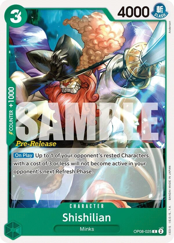 Image for Shishilian (OP08-025) (Two Legends Pre-Release Cards) - One Piece Card Game