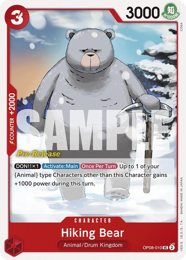 Image for Hiking Bear (OP08-010) (Two Legends Pre-Release Cards) - One Piece Card Game