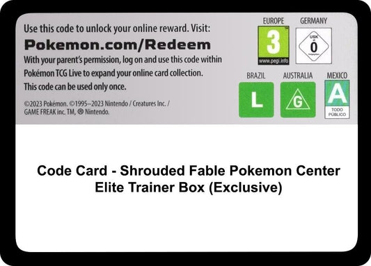 Image for Code Card - Shrouded Fable Pokemon Center Elite Trainer Box (Exclusive) (SV: Shrouded Fable) - Pokemon