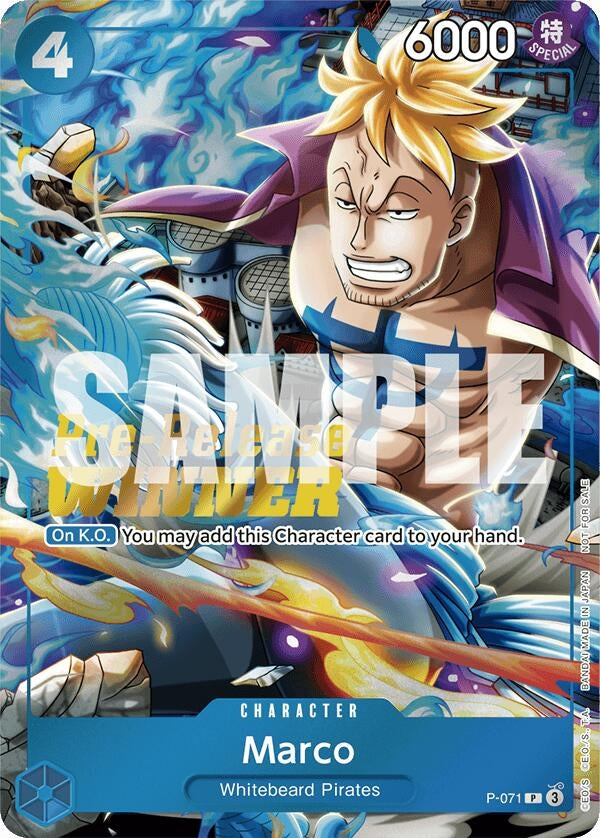 Image for Marco (Two Legends Pre-Release Winner) (P-071) (One Piece Promotion Cards) - One Piece Card Game