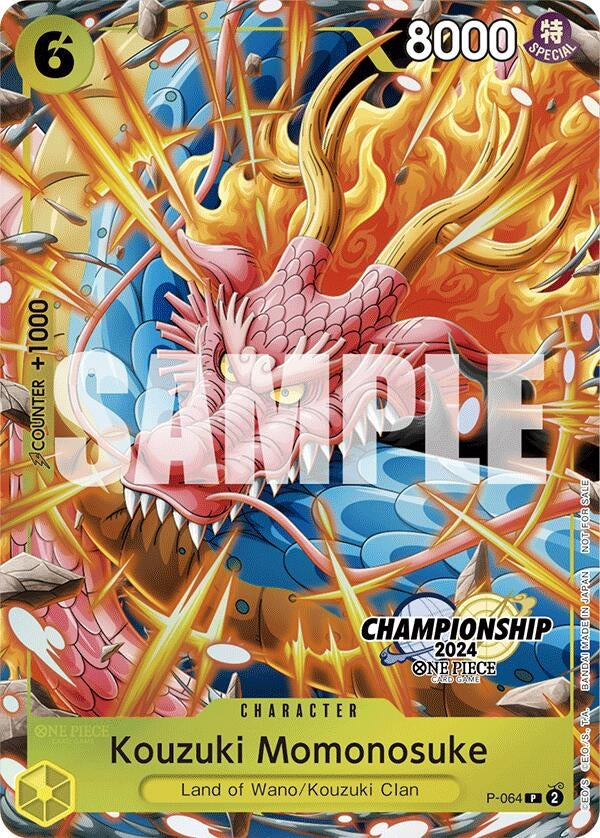 Image for Kouzuki Momonosuke (CS 2024 Event Pack Finalist) (P-064) (One Piece Promotion Cards) - One Piece Card Game