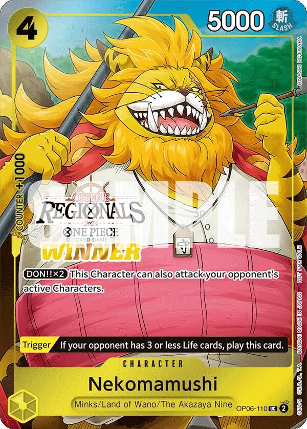 Image for Nekomamushi (Offline Regional 2024 Vol. 3) [Winner] (OP06-110) (One Piece Promotion Cards) - One Piece Card Game