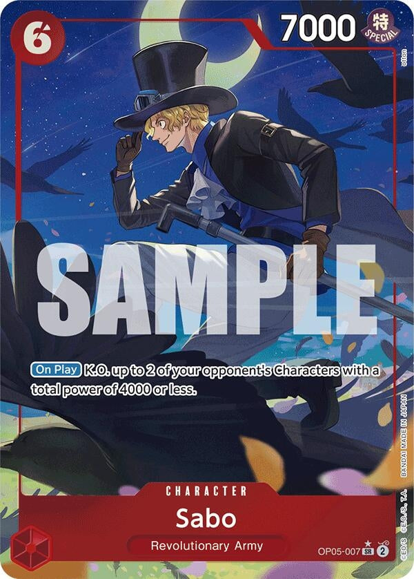 Image for Sabo (OP05-007) (Alternate Art) (OP05-007) (Premium Booster -The Best-) - One Piece Card Game