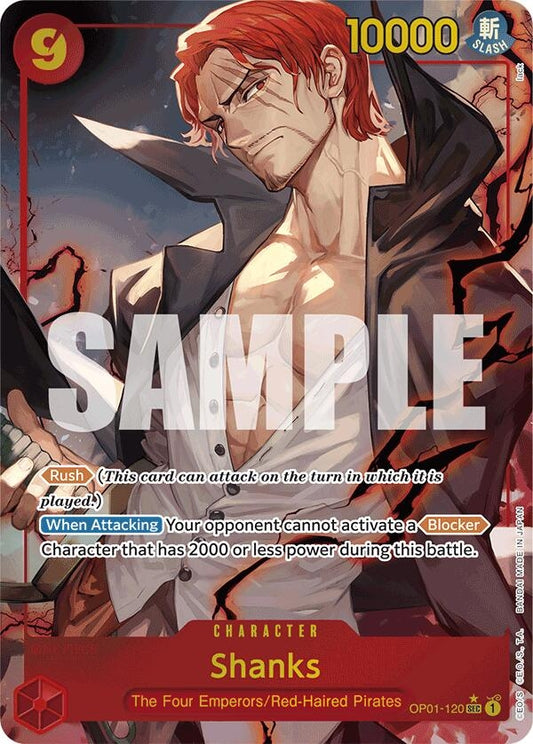 Image for Shanks (OP01-120) (Alternate Art) (OP01-120) (Premium Booster -The Best-) - One Piece Card Game