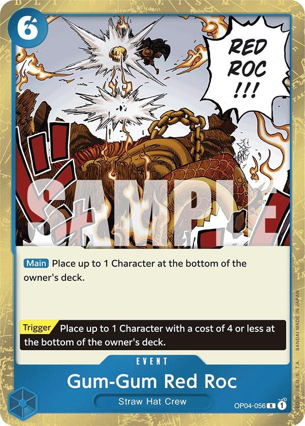 Image for Gum-Gum Red Roc (Jolly Roger Foil) (OP04-056) (Premium Booster -The Best-) - One Piece Card Game