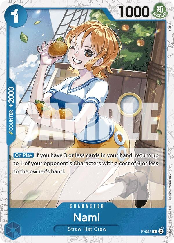 Image for Nami (P-053) (Jolly Roger Foil) (P-053) (Premium Booster -The Best-) - One Piece Card Game