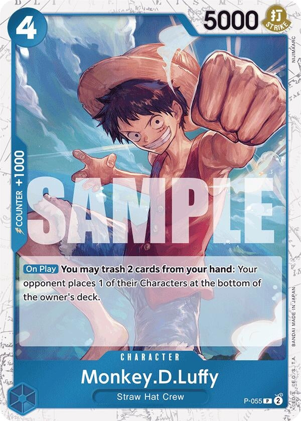 Image for Monkey.D.Luffy (P-055) (Jolly Roger Foil) (P-055) (Premium Booster -The Best-) - One Piece Card Game