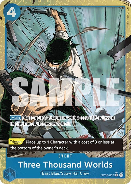 Image for Three Thousand Worlds (Alternate Art) (OP03-057) (Premium Booster -The Best-) - One Piece Card Game