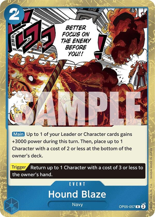 Image for Hound Blaze (Jolly Roger Foil) (OP05-057) (Premium Booster -The Best-) - One Piece Card Game