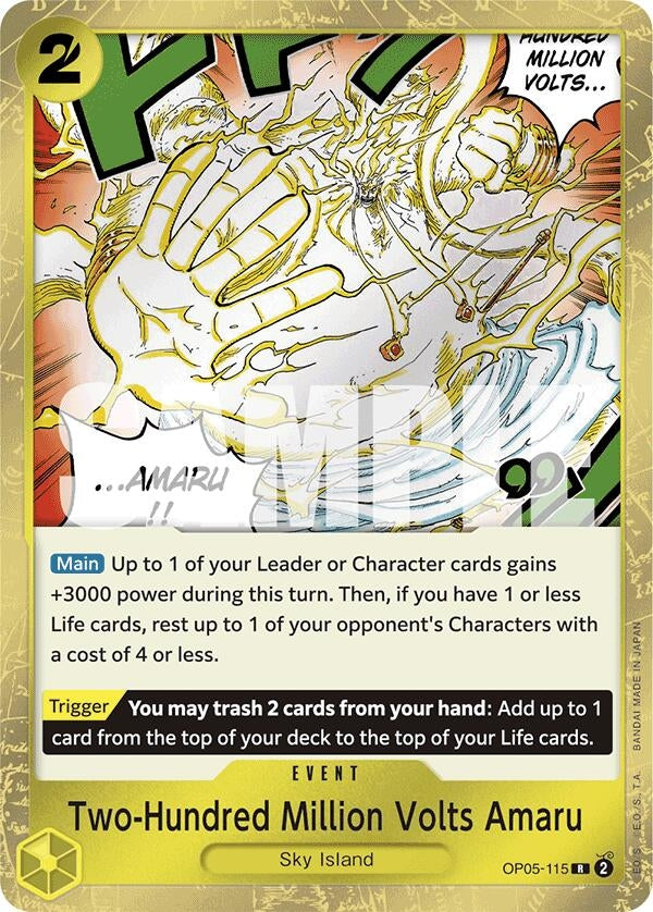 Image for Two-Hundred Million Volts Amaru (Jolly Roger Foil) (OP05-115) (Premium Booster -The Best-) - One Piece Card Game