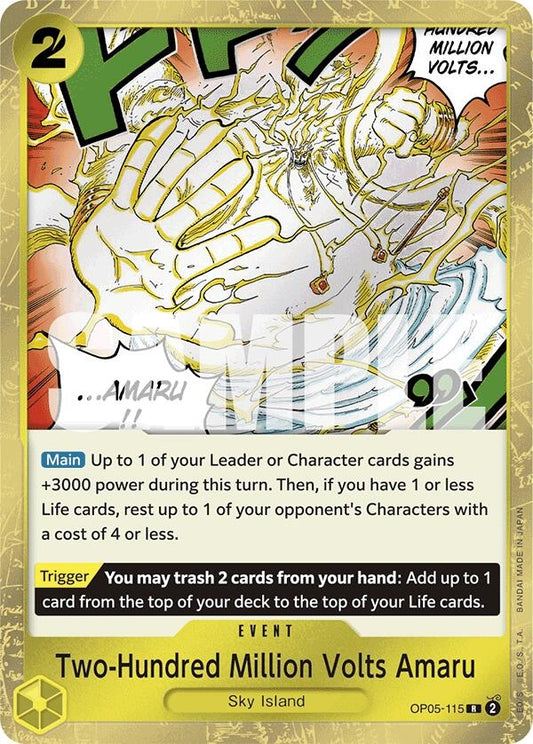 Image for Two-Hundred Million Volts Amaru (Jolly Roger Foil) (OP05-115) (Premium Booster -The Best-) - One Piece Card Game