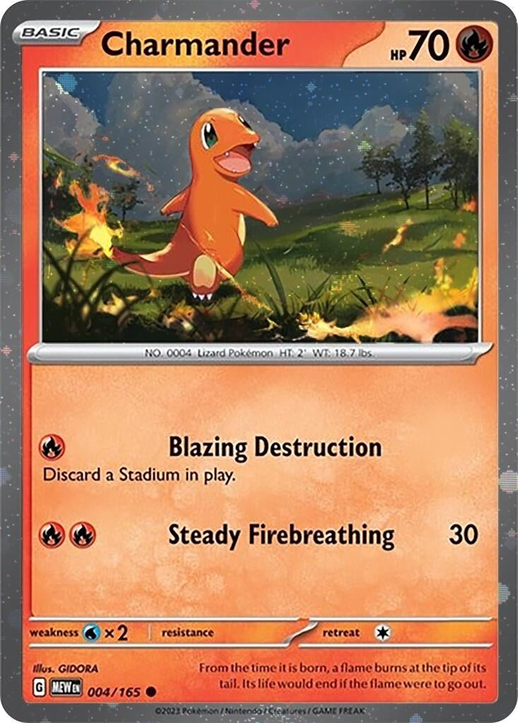 Image for Charmander - 004/165 (Cosmos Holo) (004/165) (SV: Scarlet & Violet Promo Cards) - Pokemon