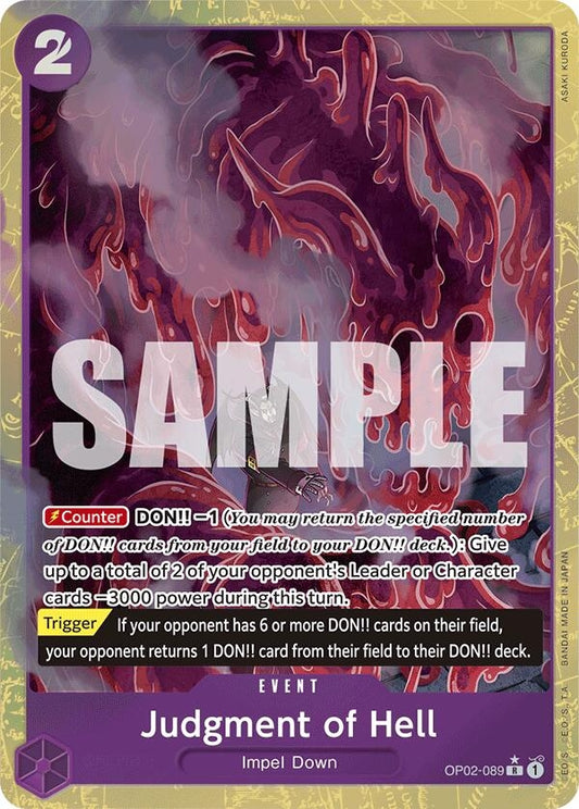 Image for Judgment of Hell (Alternate Art) (OP02-089) (Premium Booster -The Best-) - One Piece Card Game