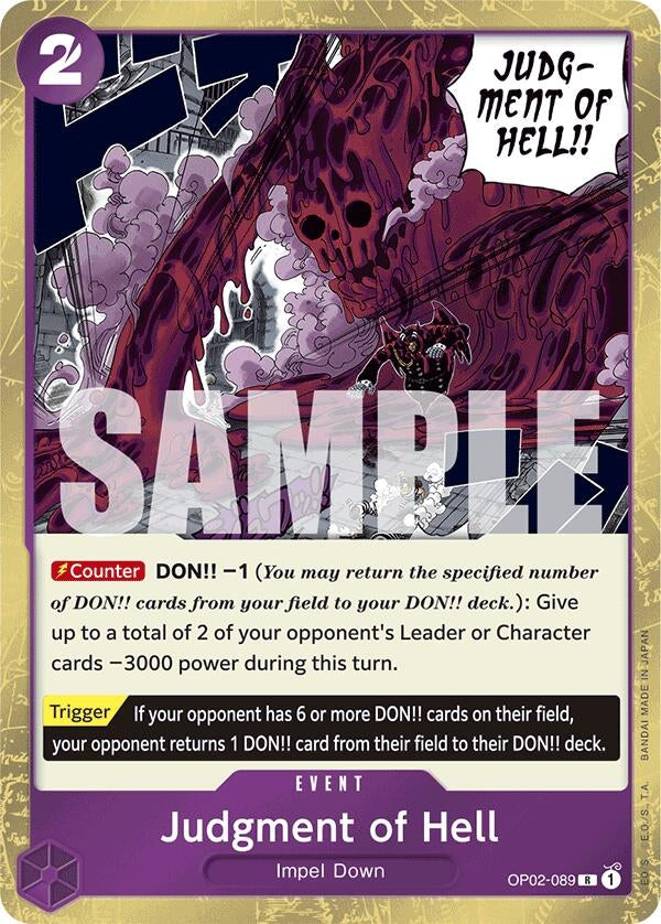 Image for Judgment of Hell (Jolly Roger Foil) (OP02-089) (Premium Booster -The Best-) - One Piece Card Game
