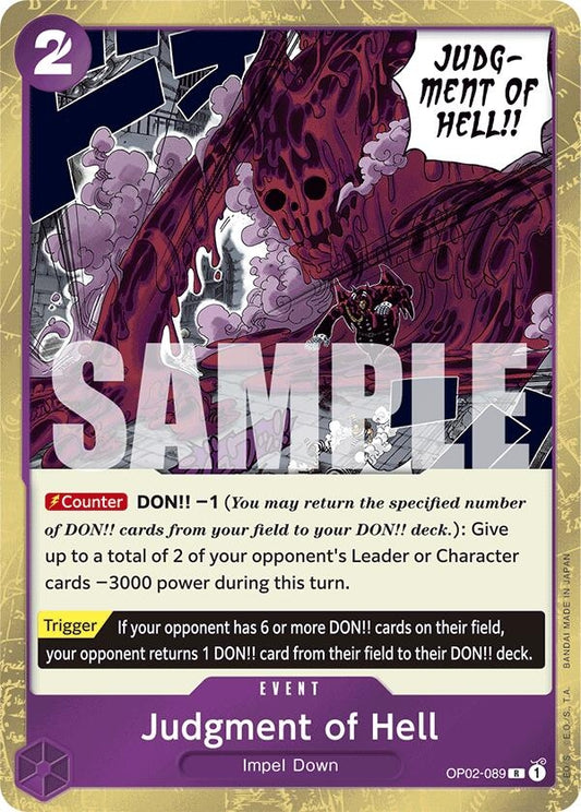 Image for Judgment of Hell (Jolly Roger Foil) (OP02-089) (Premium Booster -The Best-) - One Piece Card Game