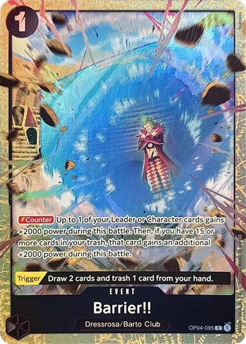 Image for Barrier!! (Premium Card Collection -Best Selection Vol. 2-) (OP04-095) (One Piece Promotion Cards) - One Piece Card Game