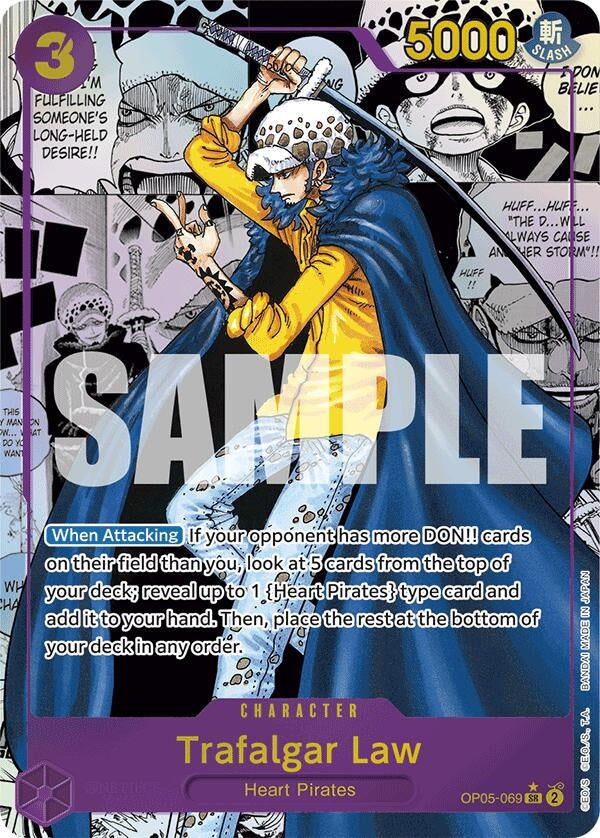 Image for Trafalgar Law (OP05-069) (Manga) (OP05-069) (Premium Booster -The Best-) - One Piece Card Game
