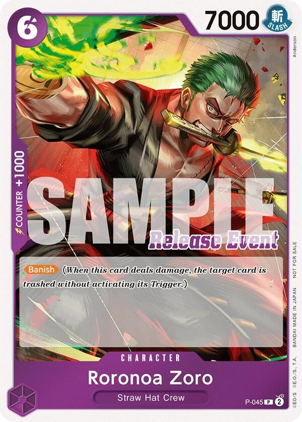 Image for Roronoa Zoro (ST15 - ST20 Release Event Winner Pack) (P-045) (One Piece Promotion Cards) - One Piece Card Game