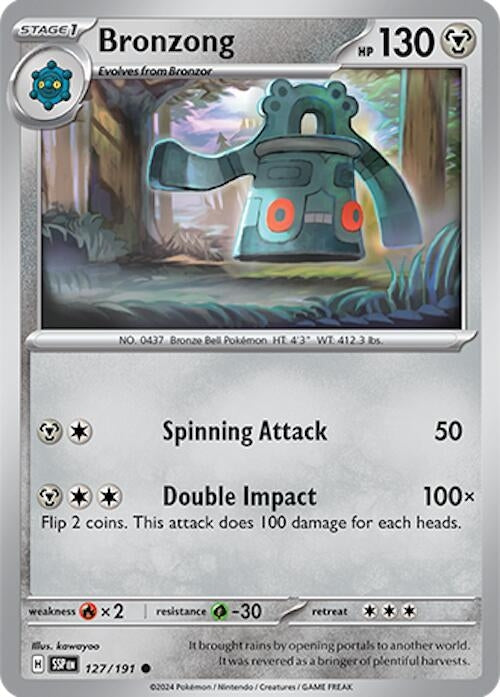 Image for Bronzong (127/191) (SV08: Surging Sparks) - Pokemon