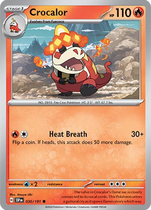 Image for Crocalor (030/191) (SV08: Surging Sparks) - Pokemon