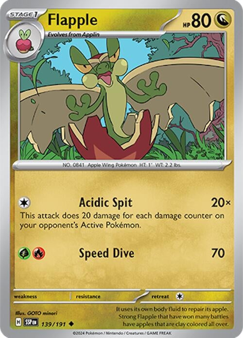 Image for Flapple (139/191) (SV08: Surging Sparks) - Pokemon