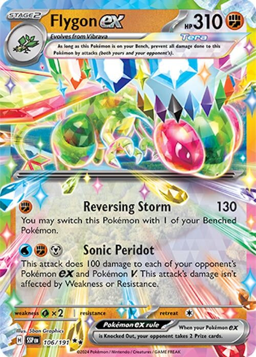 Image for Flygon ex (106/191) (SV08: Surging Sparks) - Pokemon