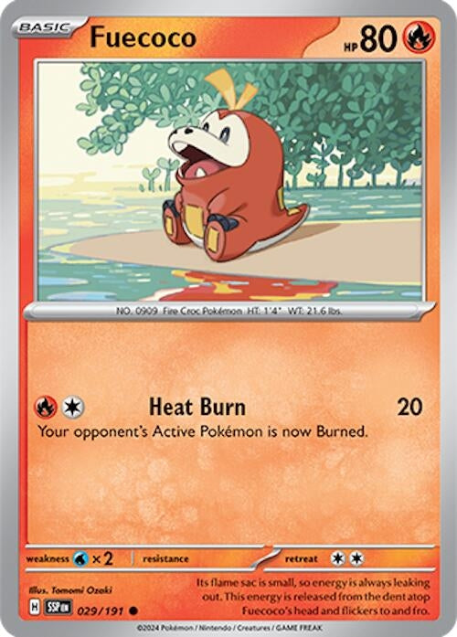 Image for Fuecoco (029/191) (SV08: Surging Sparks) - Pokemon