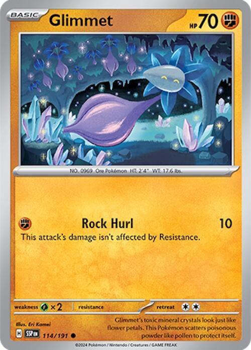 Image for Glimmet (114/191) (SV08: Surging Sparks) - Pokemon