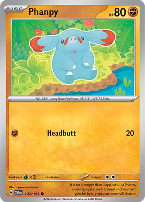 Image for Phanpy (102/191) (SV08: Surging Sparks) - Pokemon