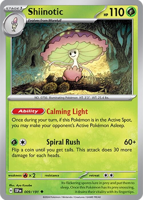 Image for Shiinotic (009/191) (SV08: Surging Sparks) - Pokemon