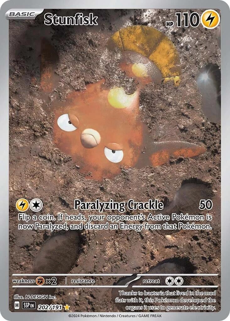 Image for Stunfisk (202/191) (SV08: Surging Sparks) - Pokemon