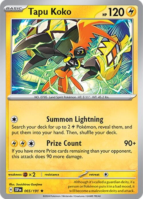Image for Tapu Koko (065/191) (SV08: Surging Sparks) - Pokemon