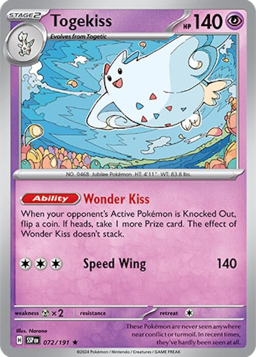 Image for Togekiss (072/191) (SV08: Surging Sparks) - Pokemon